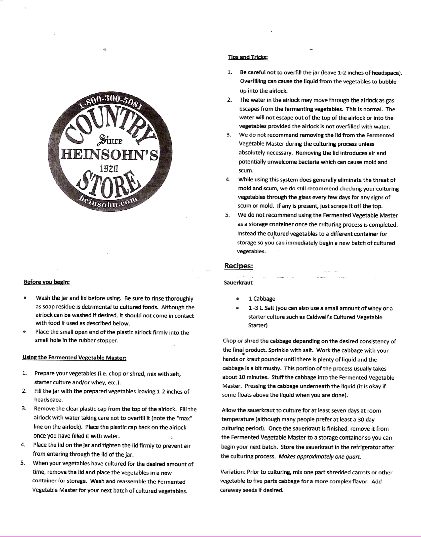 Kraut Jar Manual